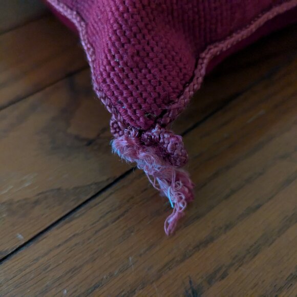 Embroidered Quail Pillow Red Square 12" Vintage 1991 Peking Handicraft Holiday - Picture 3 of 14